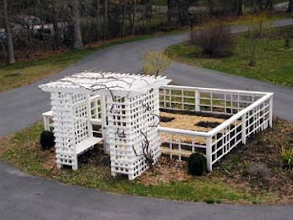 Then build a fence and arbor to keep out critters.